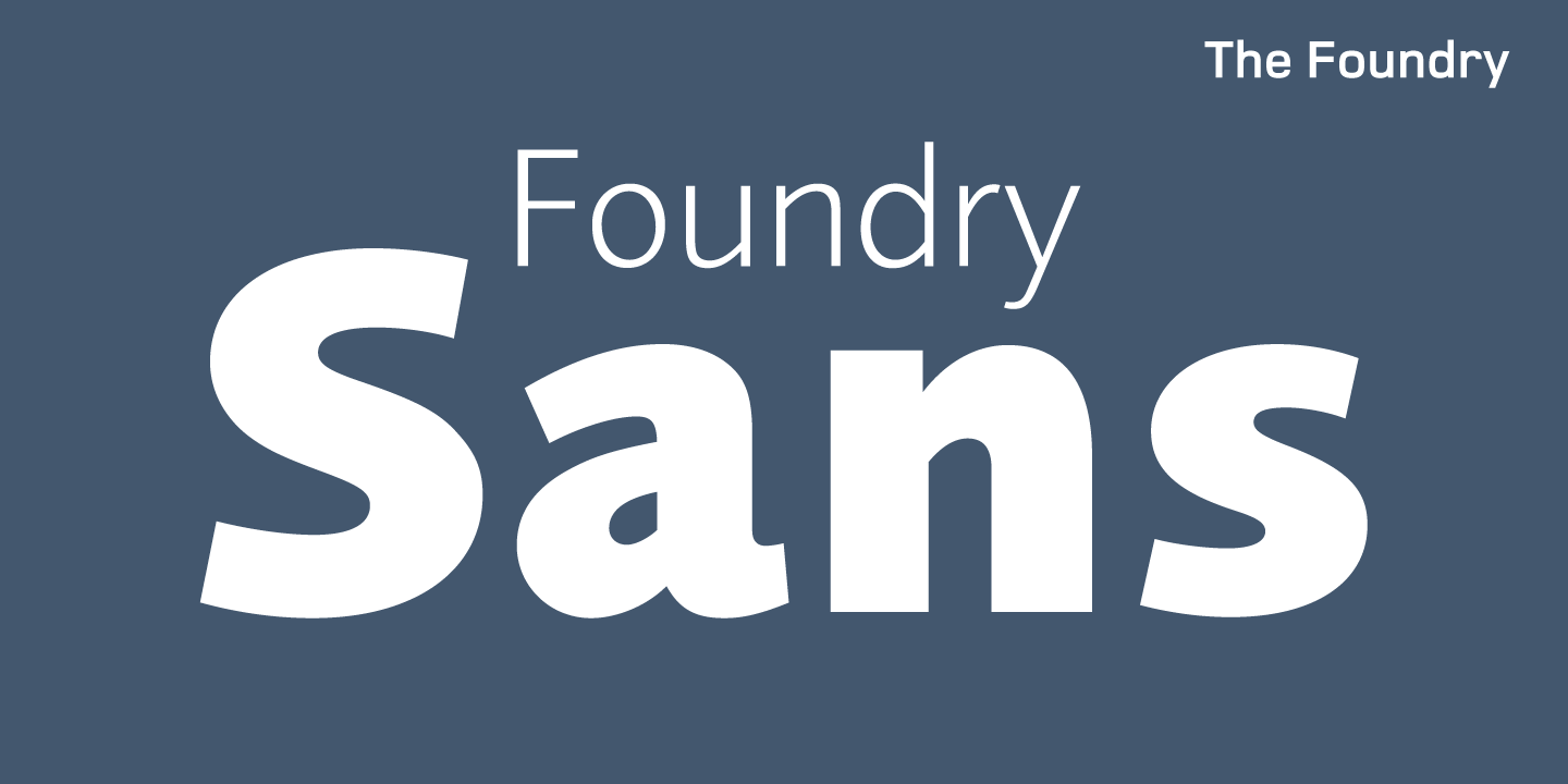 Beispiel einer Foundry Sans-Schriftart